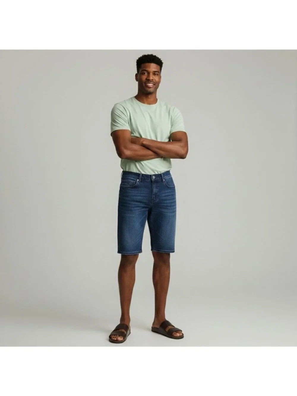 True Religion Ricky Relaxed Straight No Flap Denim Shorts Size 32 Blue Men’s Cas